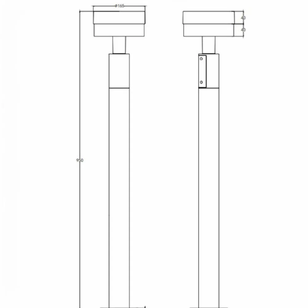 Lampioni Da Giardino-Selezionato da Mazzolaluce Lampione da esterno ip54 led 8w antracite anti corrosione