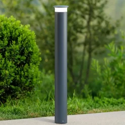 Lampioni Da Giardino-Selezionato da Mazzolaluce Lampione da esterno led 9w 4000k paletto grafite 80cm ip65