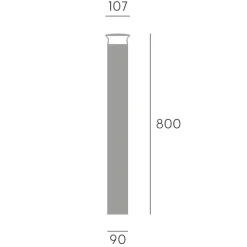 Lampioni Da Giardino-Selezionato da Mazzolaluce Lampione da esterno led 9w 4000k paletto grafite 80cm ip65