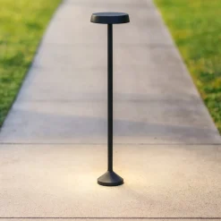 Lampioni Da Giardino-Linea Light Lampione da esterno pistillo ip65 nero h61 cm