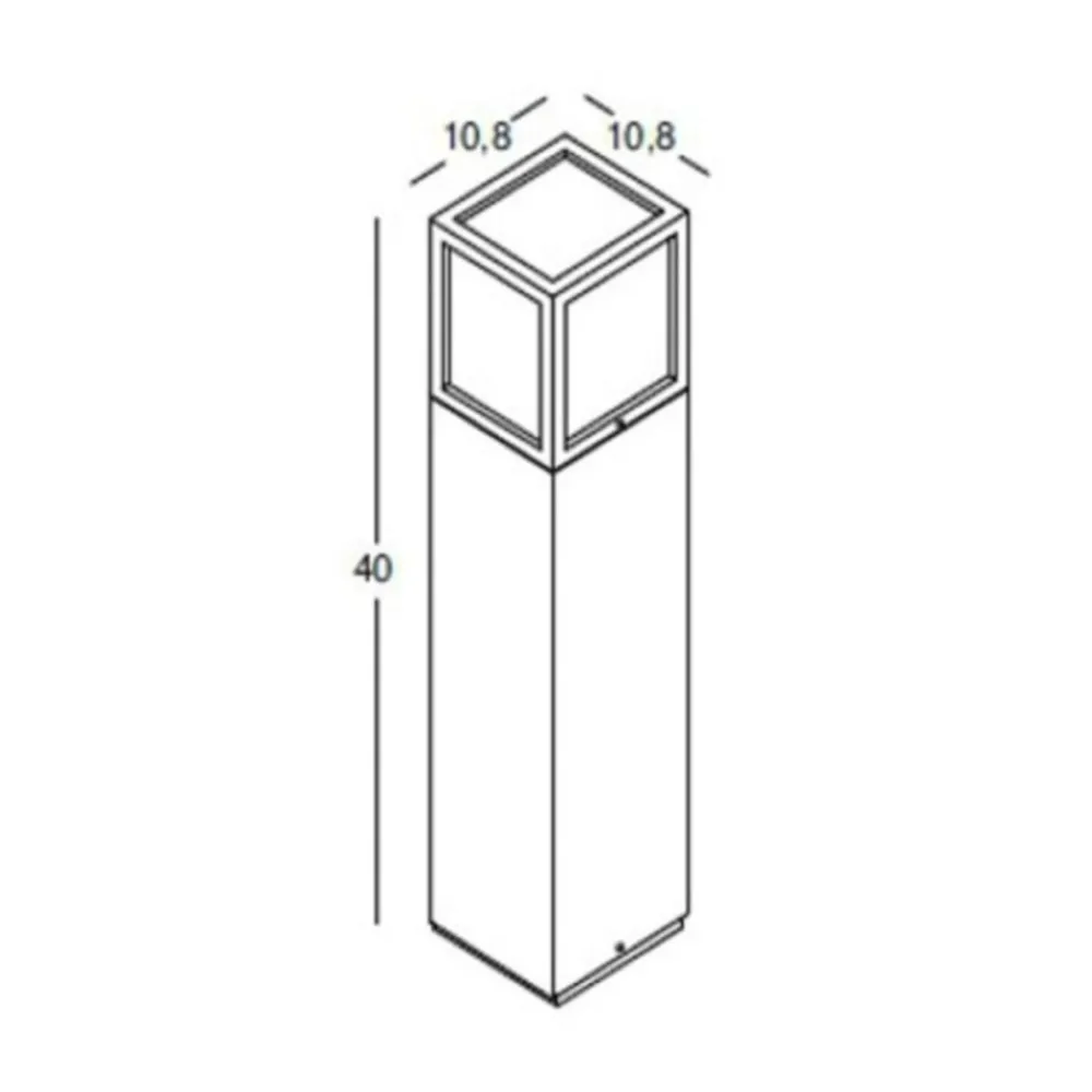 Lampioni Da Giardino-Selezionato da Mazzolaluce Lampione da esterno moderno led 8w 3000k ip54 antracite