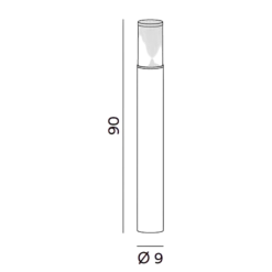 Lampioni Da Giardino-Perenz Illuminazione Lampione da esterno per vialetto antracite h90 cm perenz lampo ip54
