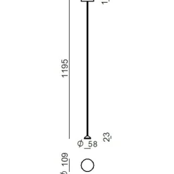 Lampioni Da Giardino-Linea Light Lampione da esterno pistillo marrone ip65 led
