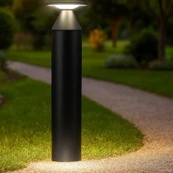 Lampioni Da Giardino-Selezionato da Mazzolaluce Lampione da giardini moderni led 11w 3000k nero ip65