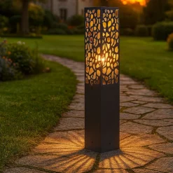 Lampioni Da Giardino-Selezionato da Mazzolaluce Lampione da giardino acciaio inox grigio antracite moderno