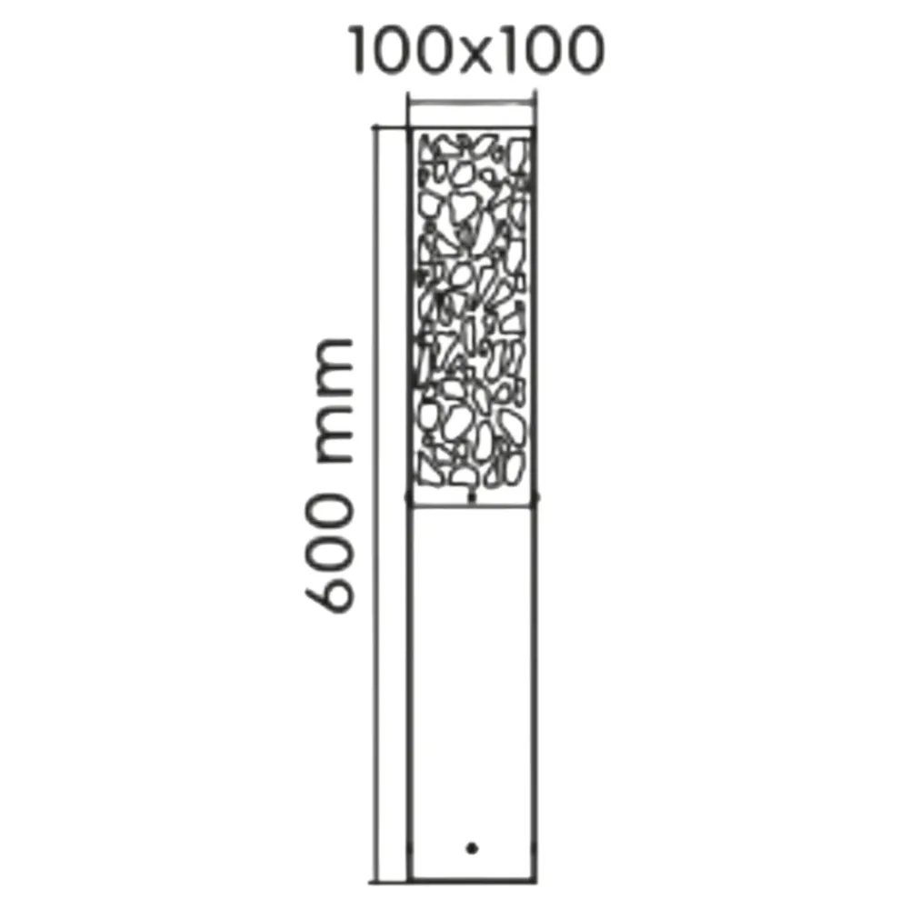 Lampioni Da Giardino-Selezionato da Mazzolaluce Lampione da giardino acciaio inox grigio antracite moderno