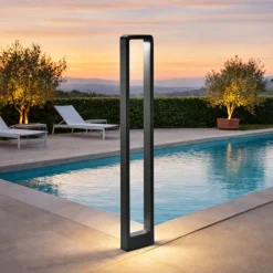 Lampioni Da Giardino-Selezionato da Mazzolaluce Lampione da giardinoanti corrosione moderno antracite led 3000k ip54