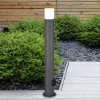 Lampioni Da Giardino-Selezionato da Mazzolaluce Lampione da giardino antracite con 2 prese elettriche schuko