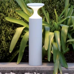 Lampioni Da Giardino-Selezionato da Mazzolaluce Lampione da giardino bianco design cilindro led 13w 3000k ip65