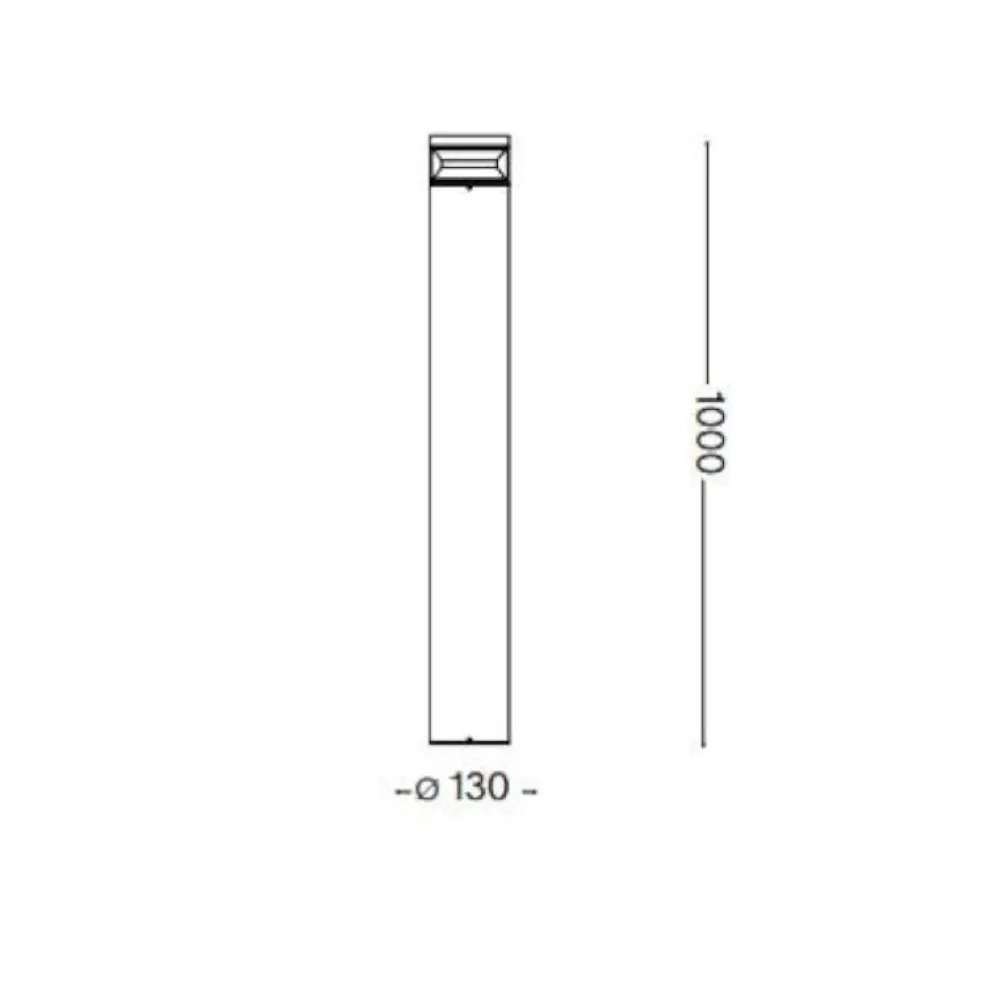 Lampioni Da Giardino-Ideal Lux Lampione da giardino boeing pt h100 marrone led 14w 3000k
