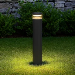 Lampioni Da Giardino-Ideal Lux Lampione da giardino boeing pt h070 nero led 14w 3000k