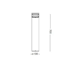 Lampioni Da Giardino-Ideal Lux Lampione da giardino boeing pt h070 nero led 14w 3000k