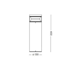 Lampioni Da Giardino-Ideal Lux Lampione da giardino boeing pt h040 marrone led 14w 3000k