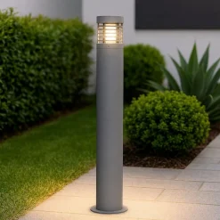 Lampioni Da Giardino-Selezionato da Mazzolaluce Lampione da giardino 110cm cilindro grigio