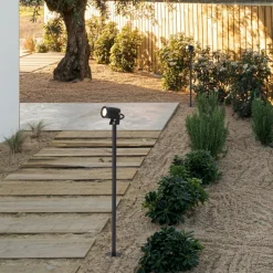 Lampioni Da Giardino-Selezionato da Mazzolaluce Lampione da giardino con faretto orientabile led 5w 3000k
