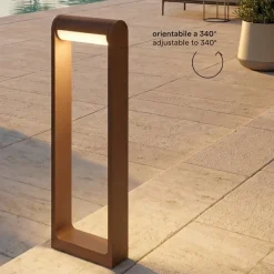 Applique Da Esterno-Perenz Illuminazione Lampione da giardino corten led 12w 3000k moderna orienta perenz