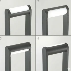 Lampioni Da Giardino-Fabas Luce Lampione da giardino corten moderno led orientabile 12w 3000k wild