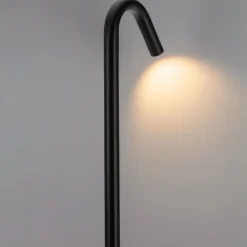 Lampioni Da Giardino-Selezionato da Mazzolaluce Lampione da giardino design curvo nero 60cm anti corrosione