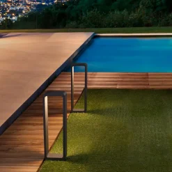 Lampioni Da Giardino-Selezionato da Mazzolaluce Lampione da giardino design moderno antracite led 6w 3000k