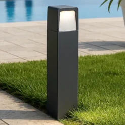 Lampioni Da Giardino-Selezionato da Mazzolaluce Lampione da giardino design moderno grafite led biemissione 4000k