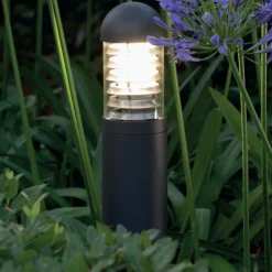 Lampioni Da Giardino-Selezionato da Mazzolaluce Lampione da giardino design moderno grafite 75cm ip44