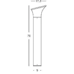 Lampioni Da Giardino-Selezionato da Mazzolaluce Lampione da giardino design moderno grigio 70cm ip44