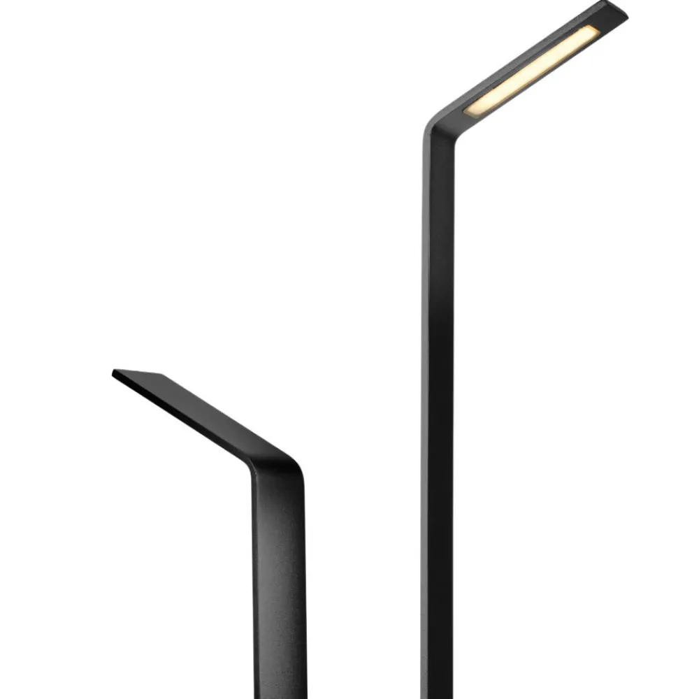Lampioni Da Giardino-Selezionato da Mazzolaluce Lampione da giardino design sottile nero led 7w 3000k moderno
