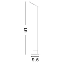 Lampioni Da Giardino-Selezionato da Mazzolaluce Lampione da giardino design sottile nero led 7w 3000k moderno