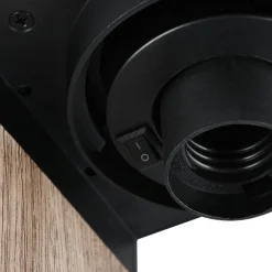Lampioni Da Giardino-Selezionato da Mazzolaluce Lampione da giardino effetto legno con sensore crepuscolare interruttore