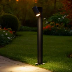 Lampioni Da Giardino-Gea Luce Lampione da giardino orientabile ip65 antracite h70 cm