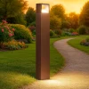 Lampioni Da Giardino-Gea Luce Lampione da giardino led 9w marrone corten ip54 h100 cm