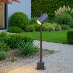Lampioni Da Giardino-Selezionato da Mazzolaluce Lampione da giardino grafite led 13w 3000k orientabile ip65