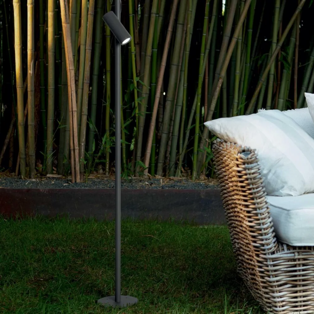 Lampioni Da Giardino-Ideal Lux Lampione da giardino hub pt h074 74cm led 3000k ip54 antracite