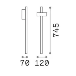 Lampioni Da Giardino-Ideal Lux Lampione da giardino hub pt h074 74cm led 3000k ip54 antracite