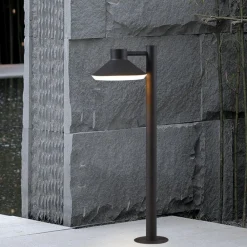 Lampioni Da Giardino-Selezionato da Mazzolaluce Lampione da giardino ip44 nero gu10 h74 cm