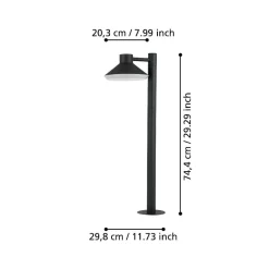Lampioni Da Giardino-Selezionato da Mazzolaluce Lampione da giardino ip44 nero gu10 h74 cm