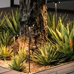 Lampioni Da Giardino-Linea Light Lampione da giardino ip65 nero h41 cm pistillo led