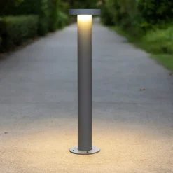 Lampioni Da Giardino-Selezionato da Mazzolaluce Lampione da giardino moderno design grigio led 7w 3000k fp