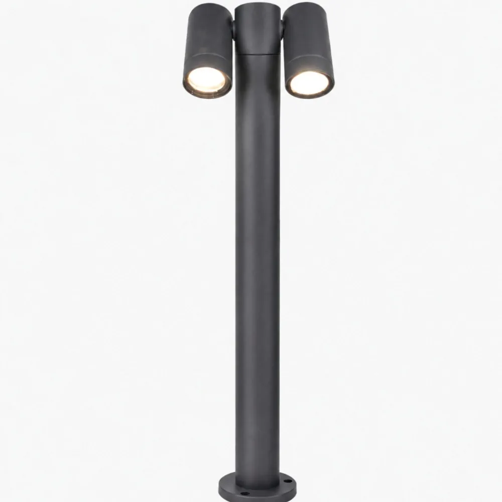 Lampioni Da Giardino-Top Light Lampione da giardino moderno antracite due luci orientabili oslo ip65