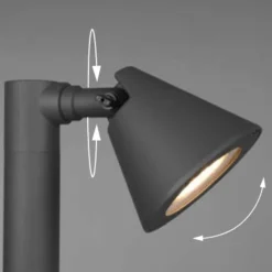 Lampioni Da Giardino-Selezionato da Mazzolaluce Lampione da giardino moderno luce orientabile antracite