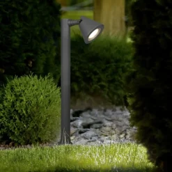 Lampioni Da Giardino-Selezionato da Mazzolaluce Lampione da giardino moderno luce orientabile antracite