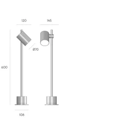 Lampioni Da Giardino-Selezionato da Mazzolaluce Lampione da giardino moderno grafite 13w 4000k orientabile