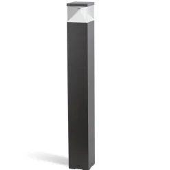 Lampioni Da Giardino-Selezionato da Mazzolaluce Lampione da giardino moderno squadrato grafite led 12w 4000k ip65