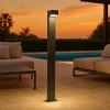 Lampioni Da Giardino-Selezionato da Mazzolaluce Lampione da giardino moderno led 13w 4000k grafite design squadrato ip65