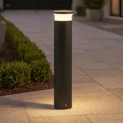 Lampioni Da Giardino-Selezionato da Mazzolaluce Lampione da giardino moderno grafite led 9w 3000k 40cm ip65