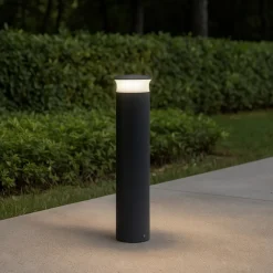 Lampioni Da Giardino-Selezionato da Mazzolaluce Lampione da giardino moderno grafite led 9w 3000k 40cm ip65