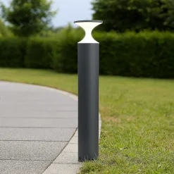 Lampioni Da Giardino-Selezionato da Mazzolaluce Lampione da giardino moderno grafite led 13w 3000k 90cm