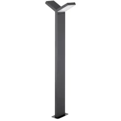 Lampioni Da Giardino-Selezionato da Mazzolaluce Lampione da giardino moderno antracite led 2x6w 3000k