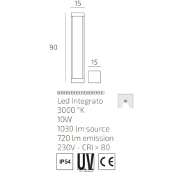 Lampioni Da Giardino-Top Light Lampione da giardino moderno antracite led 10w 3000k monaco