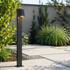 Lampioni Da Giardino-Selezionato da Mazzolaluce Lampione da giardino moderno nero ip54 gu10